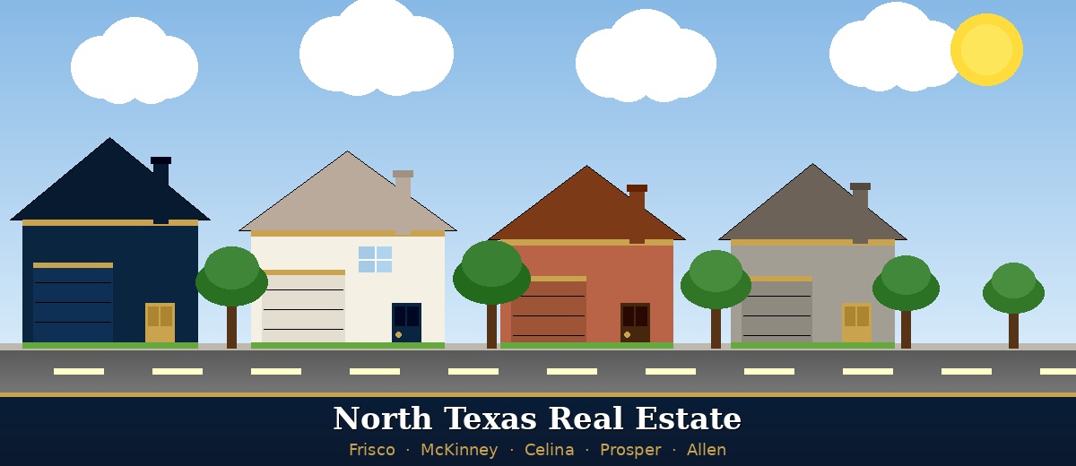 North Texas suburban neighborhood — homes in Frisco, McKinney, Celina